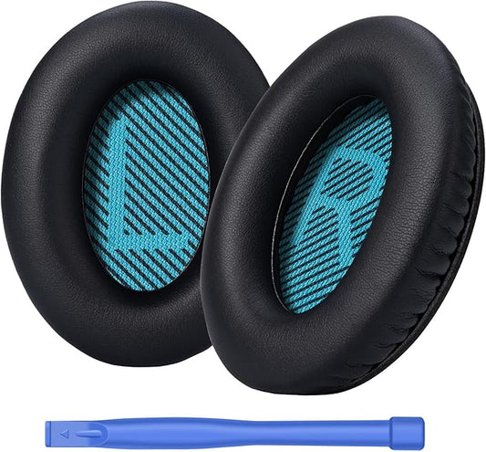 Qc35 Replacement Ear Pads for Bose - QC35,QC45,QC35ii Replacement Earpads Cushion - Compatible with Quiet Comfort35,QC25,QC35ii,QC15,AE2,AE2i-Comfortable & Durable (Blue)
