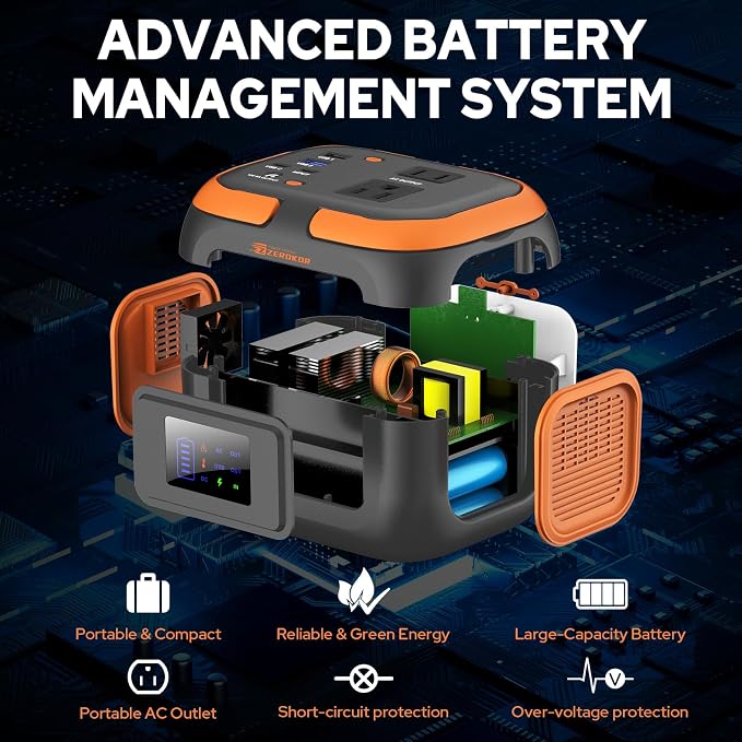 Portable Power Station 120W, Power Bank with AC Outlet, Portable Generator 97.6Wh External Battery Power Pack with USB C Input for Camping Home Van Life Adventure Backup
