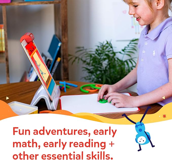 Osmo - Coding Starter Kit for iPad - 9 Educational Learning Games - Ages 5-10+ - Learn to Code, Coding Basics & Coding Puzzles Plus Counting, Shapes, Phonics & Creativity (iPad Base Included)