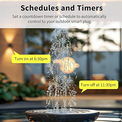 Minoston Outdoor Smart Plug, WiFi Outlet, IP65 Weatherproof, Compatible with Alexa, Google Assistant, Timer & Countdown by Smart Life APP, No Hub Required, FCC Certified, 2 Pack (MP22W)