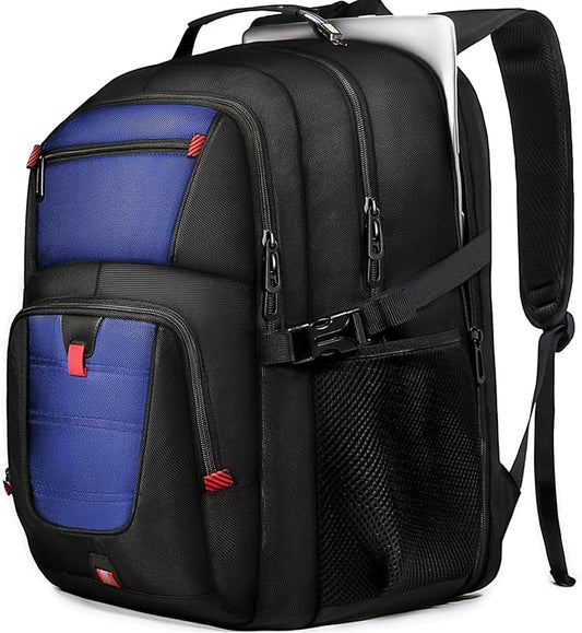 Extra Large Laptop Backpack with LifetimeWarranty,Gaming Laptop Travel Bag Fits 18.4-19" Laptops,TSA Friendly Travel Rucksack for Men Women, Big TSA Airline Approved Work Computer Bag, Blue