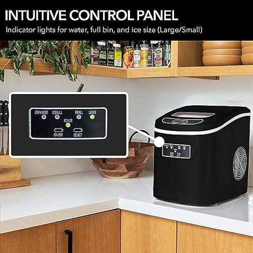 Whynter IMC-270MB Compact Portable Ice Maker, 27 lb. Capacity, Metallic Black