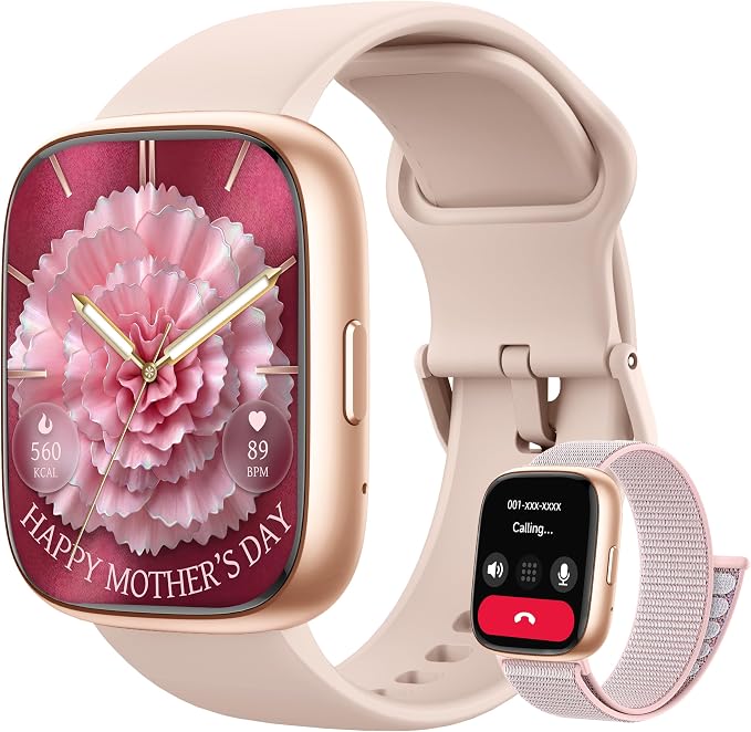 Smart Watch for Women Men, 2026 Upgrade Smartwatch [2 Bands, 44mm case], 1.83" Fitness Tracker Watch Alexa Built-in, Make/Answer Call, HR Sleep Stress Monitor, IP68 Waterproof Step Counter Watch