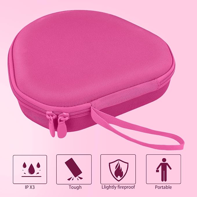 co2CREA Hard Case with Sleep Mode Replacement for Apple AirPods Max 2 / AirPods Max Wireless Over-Ear Headphones (Rose Case)