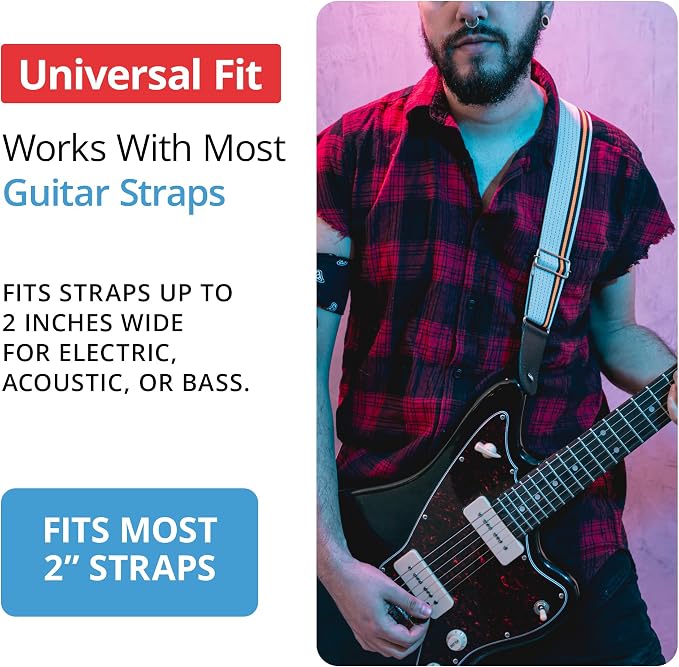 KLIQ AirCell Guitar Strap for Bass & Electric Guitar with 3" Wide Neoprene Pad and Adjustable Length