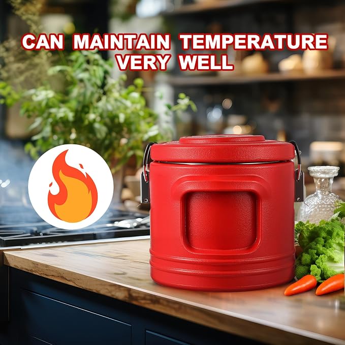 Jinei Food Warmer Hot or cooler Insulated Food Container Carrier with Spoon, Portable Commercial Soup Box for Restaurant Canteen Home Party Lunch(11qt)