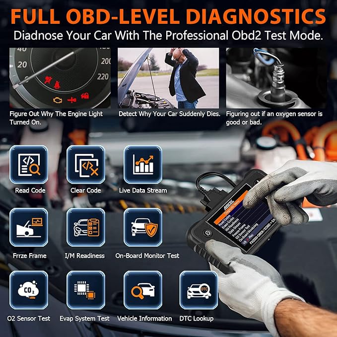 ANCEL FX2000 Enhanced Four-System Diagnostic Scanner ANCEL AD410 Enhanced OBD II Vehicle Code Reader