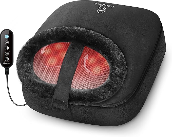 COMFIER 2026 Fathers Day Gift for Dad,Men,Shiatsu Foot Massager with Heat,2-in-1 Foot & Back Massager, Feet Massager Machine for Plantar Fasciitis,Neuropathy, Foot Heater,Electric Foot Warmer