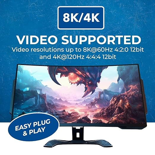 OREI eARC 8K Audio Extractor, Extract Dolby Atmos Convert Sound bar 4K @ 120hz 18G HDMI 2.0 ARC Support HDCP 2.2 Perfect for 8K Monitors, HDR, Dolby Vision, HDR10 Support Sonos Bose (BK-929)