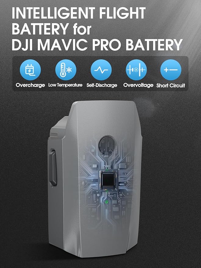 anegine Mavic Pro Battery 2 Pack, 3830mAh 11.4V Intelligent Flight Battery for DJI Mavic Pro, Platinum, Alpine White Drone