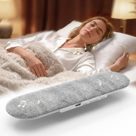 Pillow Speaker for Sleeping with Dual Speakers, Wireless Bluetooth Under-Pillow Sleep Sound Machine, Built-in 16 White Noise, 15-Hour Battery Life, Auto-Off Timer, Rechargeable, for Adults Kids