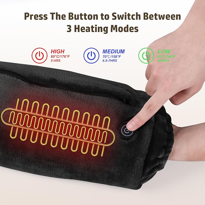 Hand Warmers Rechargeable: Reusable Electric Heated Gloves - Portable Heating Pouch - Relief Hand Heater for Arthritis - for Hunting Football Camping Golf Xmas Gifts