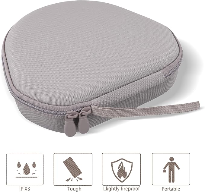 co2CREA Hard Case with Sleep Mode Replacement for Apple AirPods Max 2 / AirPods Max Wireless Over-Ear Headphones (Sandstone Case)