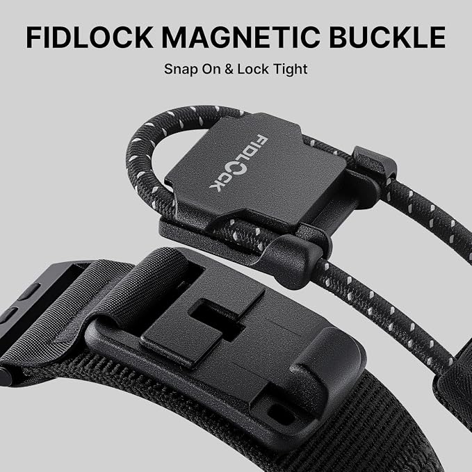 Bandletic Compatible with Apple Watch Series 11 10 46mm Bands for Men, Soft Nylon Sport Strap with Magnetic Fidlock Hook Rope Buckle for iWatch Ultra 3/2/1(49mm), Series 9/8/7(45mm), SE/6/5/4(44mm)