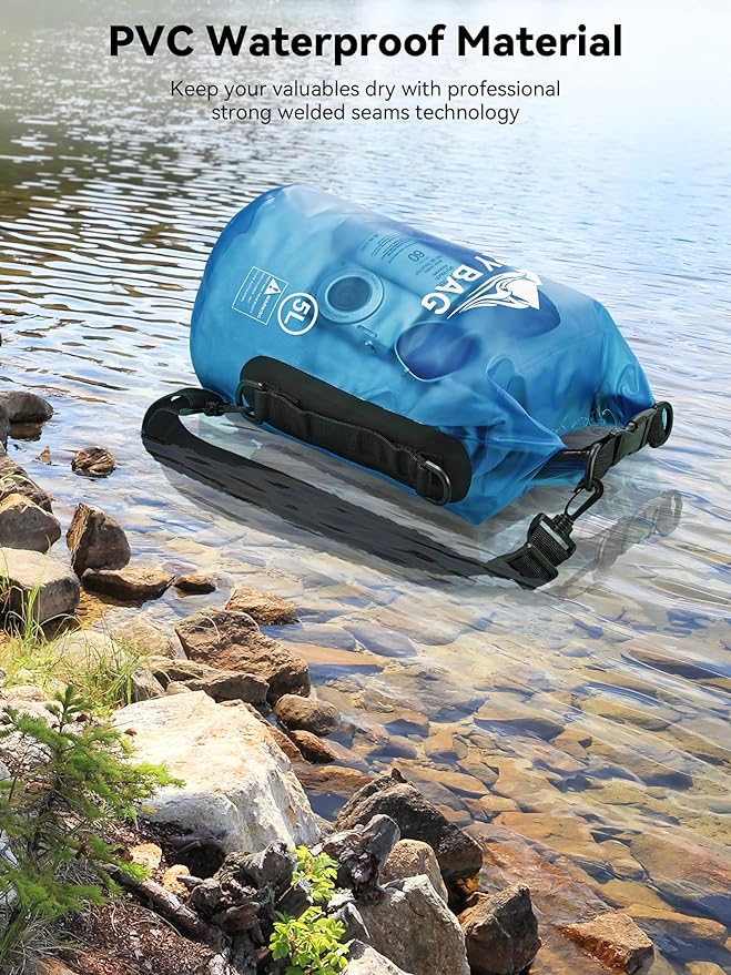 HEETA Fish Scale with Backlit LCD Display (Blue) Bundled with Waterproof Dry Bag for Women Men (Blue)