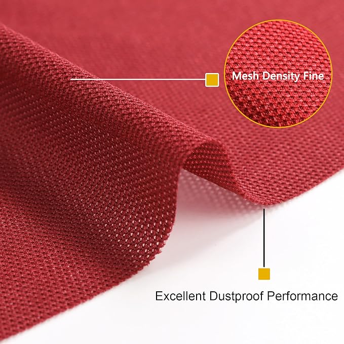 96" x 54" Speaker Grill Cloth, Stereo Grill Mesh Fabric Dustproof Replacement for Custom Cabinets Speaker Cloth Restoration Home Audio Decor Subwoofer Covers Red