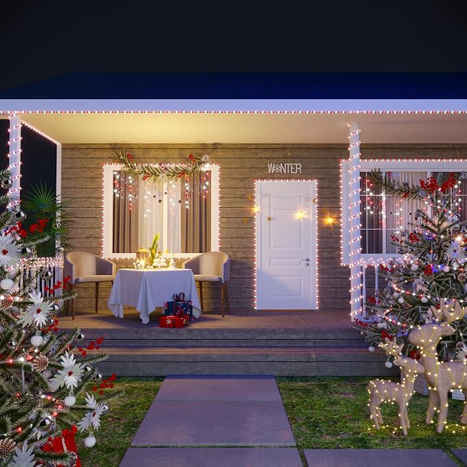 RGB Strip Lights with IR Remote Control, 12FT 72LEDs RGB LED Outdoor Rope Lights, 13MM Waterproof Neon LED Lights 500+ Colors for Bedroom Living Room Patio Christmas Decor (12ft)