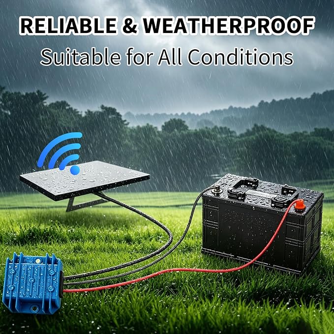 Guhiwk Starlink Mini 12V Adapter, Starlink Mini DC Step Up Converter 9V-28V to 30V 3.5A with Female Power Cord, Starlink-Mini Power Supply for RV, Truck, Marine, Camping&Off-Grid (Blue)