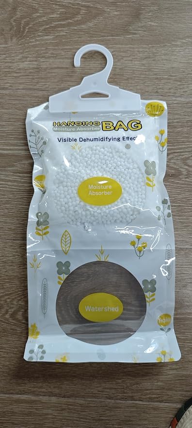 Vacplus Moisture Absorbers Packets, Fragrance Free 5 Pack, Humidity Packs, Dessicant Packets, Hanging Closet Dehumidifier Bags, Odor Eliminator for Bathroom 9.8OZ
