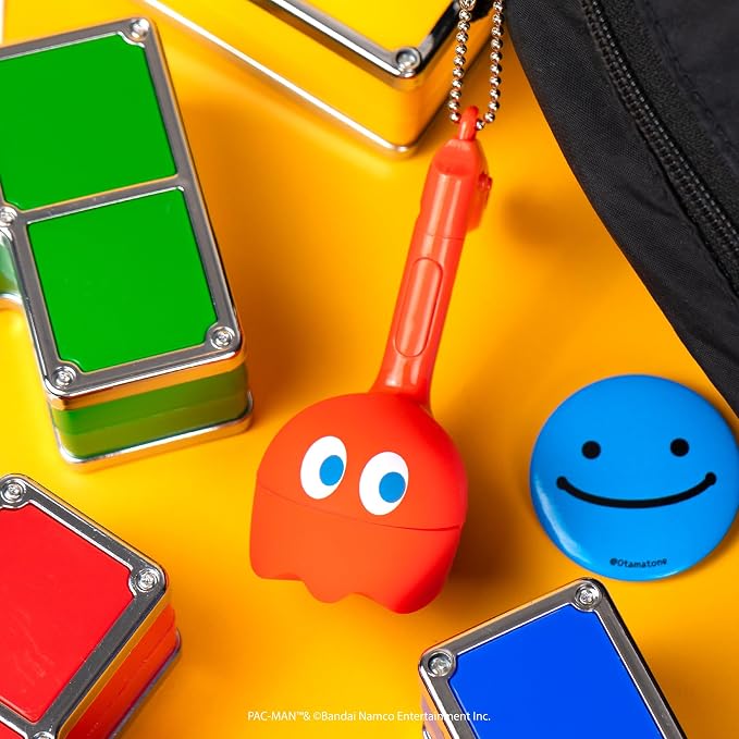 Otamatone Melody Original PAC-Man Electronic Portable Music Toy Player Synthesizer from Japan by Maywa Denki Officially Licensed Merchandise with English Instructions Keychain Accessory - Blinky