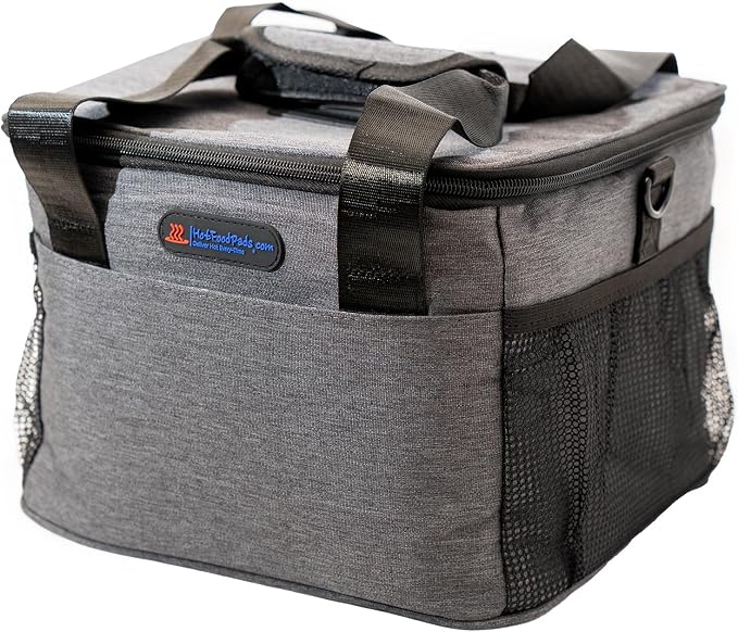 Hot Drink Carrier 12V DC Electric Heated Lunch Bag, +4 Cups Drink Carrier for Delivery Insulated Drink Caddy with Handle and Shoulder Strap, Adjustable Dividers, Beverages Carrier Tote Bag.