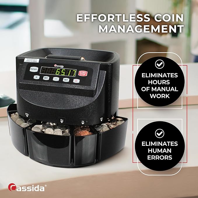 Cassida C200 Coin Sorter, Counter and Roller