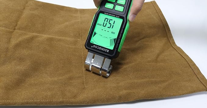 RDINSCOS Pinless Moisture Meter Non-Invasive Digital Moisture Detector | For Wood, Cement, Floors, Drywall, Concrete and Plaster, 40mm Depth, REF Mode, Backlit LCD