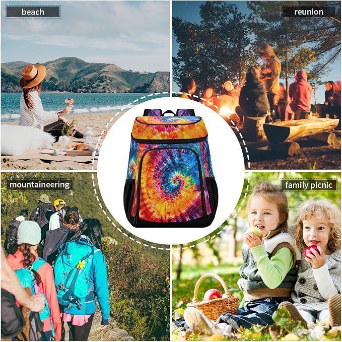 Tropical Pineapples Fruits Cooler Backpack Insulated Leak Proof Beach Cooler Bag Soft Lunch Picnic Hiking Camping Backpack Cooler