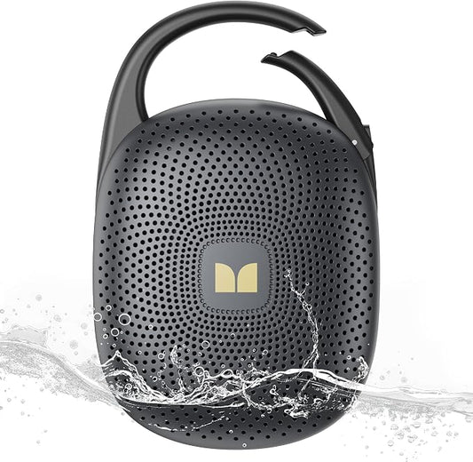 Monster Clip-On Speaker with Carabiner, Ultra-Portable Bluetooth 6.0 Shower Speaker IPX7 Waterproof, 29H Playtime Small Wireless Speaker for Hiking Camping Beach Outdoor Travel - Black