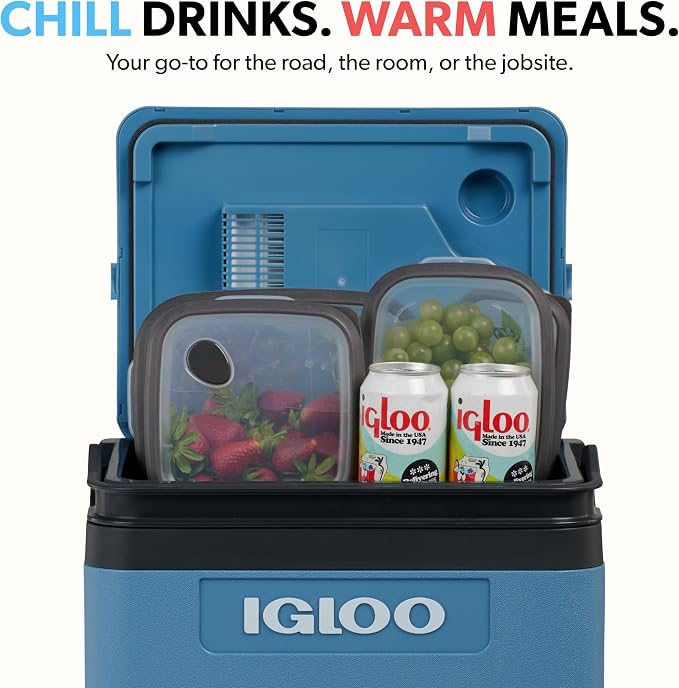 Igloo Thermoelectric Cooler & Warmer | 12V Portable Cooler for Truck, RV, Car & Home