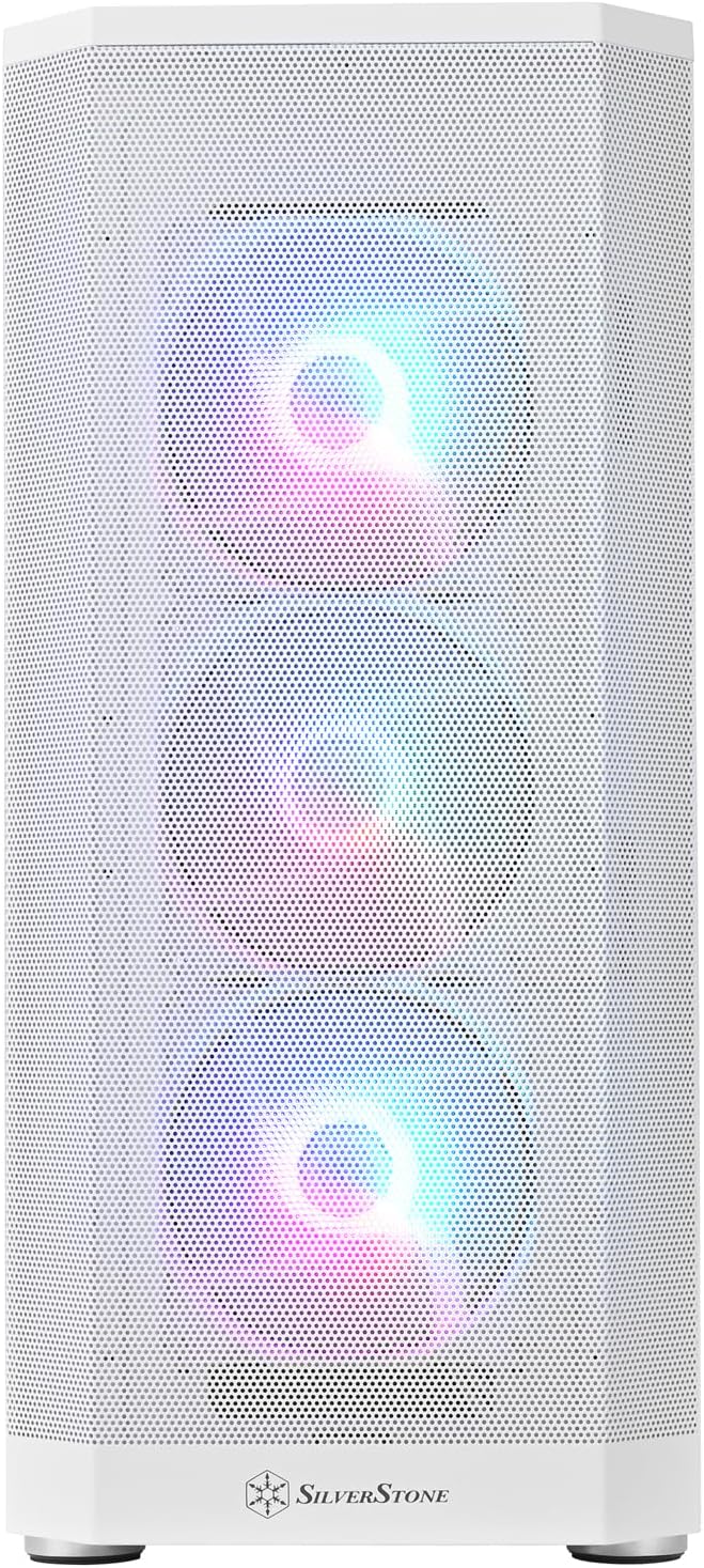 Silverstone Technology FARA 514X White All-Metal ATX Tower Chassis with Dual Radiator Support, ARGB Fans, and GPU Brace, SST-FA514X-WG