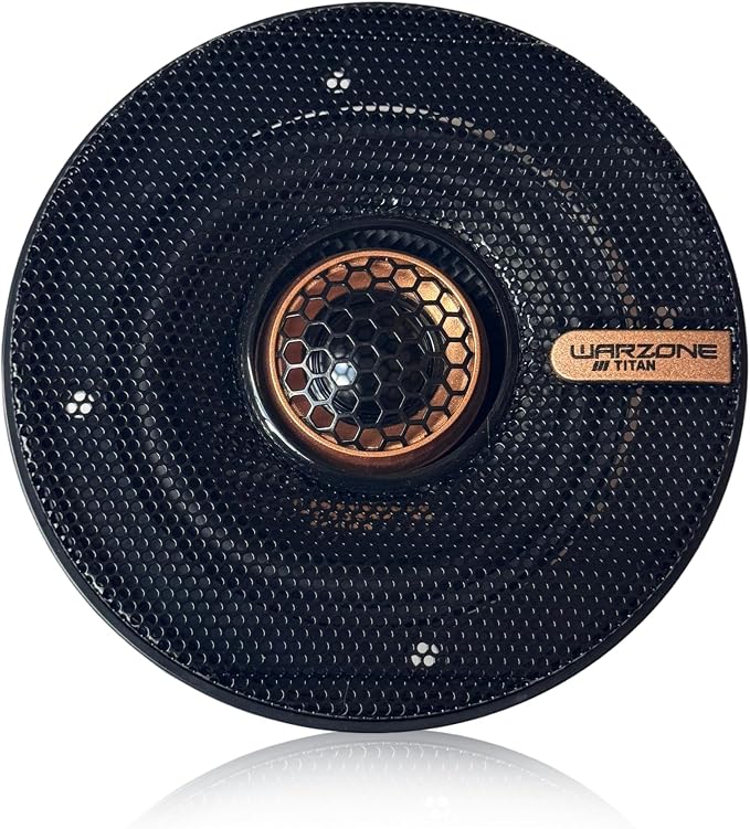 Warzone 2X WZ40PTi 4-Inch Super Coaxial Speaker Pair, 4 Ohm, 350W Max, 80W RMS, 90dB Sensitivity, Ferrite Magnet Woofer & PEI Dome Tweeter for Pro Car Audio