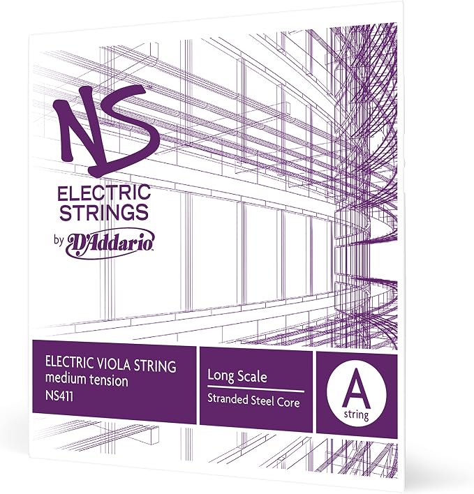 D'Addario NS Electric Viola Single A String, Long Scale, Medium Tension