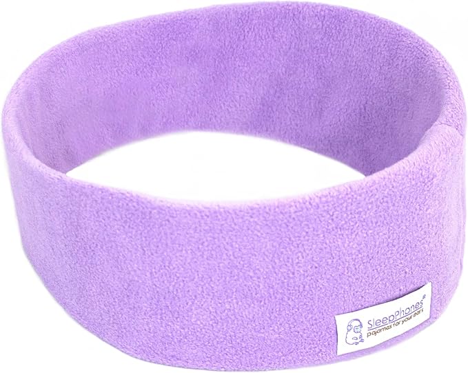 SleepPhones Wireless Sleep Headphones by AcousticSheep V8 | 24-Hour Battery | Original and Most Comfortable Bluetooth Headphones for Sleeping (Small, Quiet Lavender Fleece)
