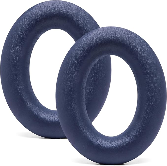 WC Wicked Cushions Upgraded Replacement Ear Pads for Bose QC35 & QC35ii (QuietComfort 35) Headphones & More - Softer Leather, Luxurious Memory Foam, Added Thickness, Extra Durability | Midnight Blue