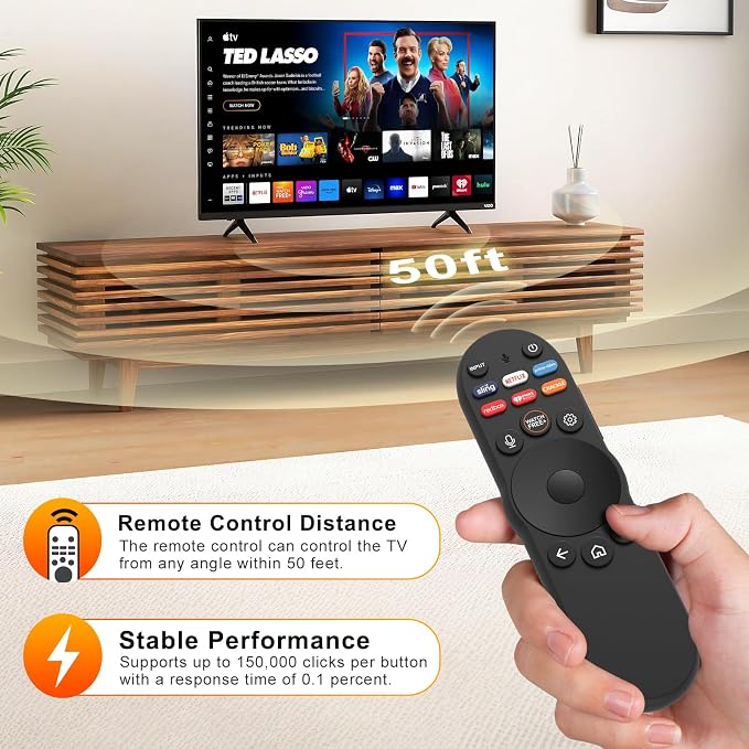 Universal Voice Remote Control for VIZIO Smart TV Remote Control Replacement XRT270 Bluetooth Voice Remote Control for VIZIO SmartCast D/E/P/M/V/PX-Series 4K QLED Quantum Pro Smart TVs