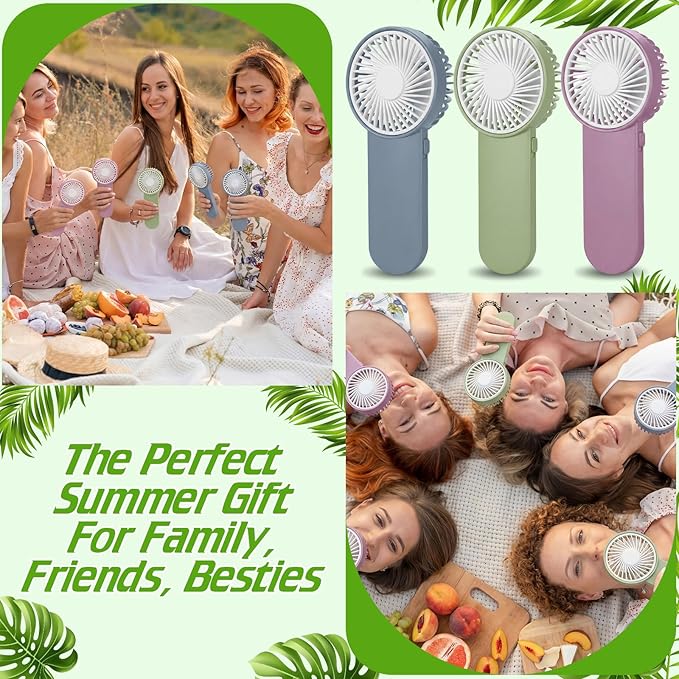 Sumind 36 Pcs Small Personal Portable Fan Mini Handheld Bulk 1 Speed Electric Cute Battery Powered for Neck Lash Makeup Women Men Travel Camping Indoor Outdoor Summer (Morandi Colors)