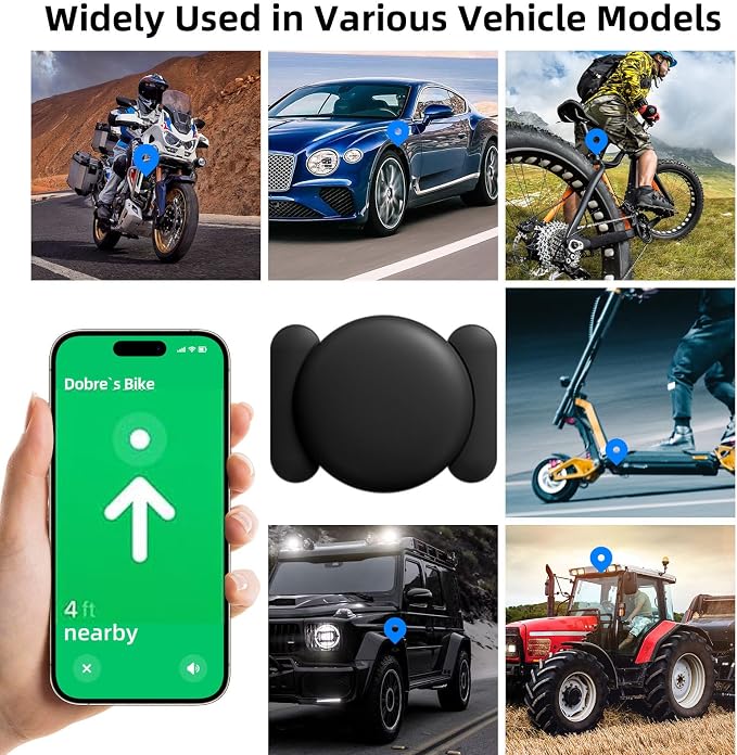 Mini GPS Tracker for Vehicles No Monthly Fee,GPS Car Tracker,Hidden Car Tracker with Magnetic Case,Real Time Car GPS Tracker Compatible with iOS & Android (Black,1PCS)