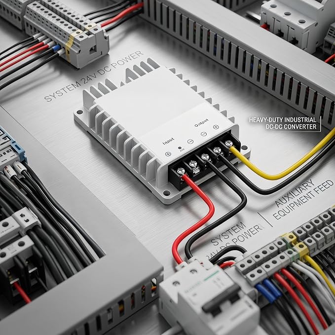 DC 12V/24V to DC 56V 5A Power Converter Auto Boost Regulator Supply Module | Aluminum Shell; Passive Cooling; Quiet Operation; High Efficiency; 100,000-hour lifespan; Protection