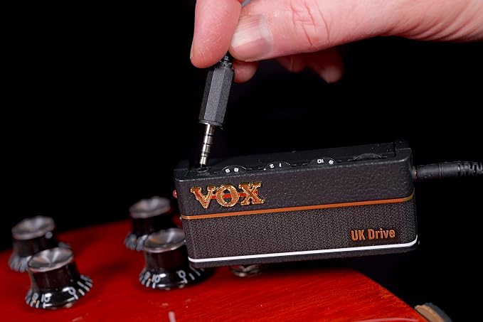 Vox amPlug 3 UK Drive Headphone Guitar Amplifier w/ 2 Channels, Stereo Effects, Built-in Rhythms, and Aux in Jack