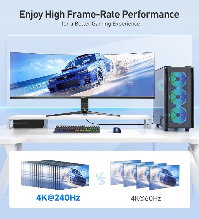 Cable Matters 3-Pack 48Gbps 8K HDMI Cable 1 ft / 0.3m with 8K@60Hz, 4K@240Hz and HDR Support for PS5, Xbox Series X/S, RTX3080/3090, RX 6800/6900, Apple TV, and More