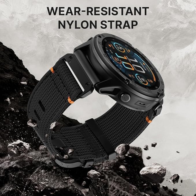 Bandletic Compatible with Garmin Fenix 8 51mm 7X 6X 5X Watch Band - 26mm Quick Fit Rugged Nylon Strap for Fenix 7X 6X Pro/5X Plus/3/3 HR/Instinct 2X Solar 3 50mm /Enduro/Quatix 6X 7X/Tactix/Epix Pro 2