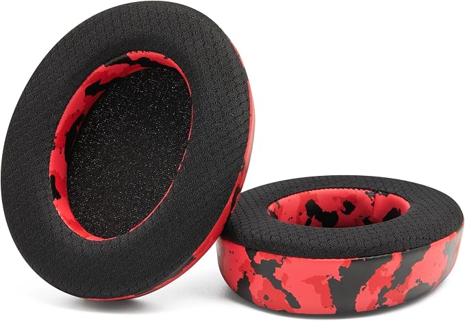 WC Freeze HD6XX - Cooling Gel Earpads for Sennheiser HD6XX, HD58X, HD600, HD650, HD660S, HD660S2, HD580, HD565 & More, Made by Wicked Cushions | Extra Comfortable and Cool | Red Camo
