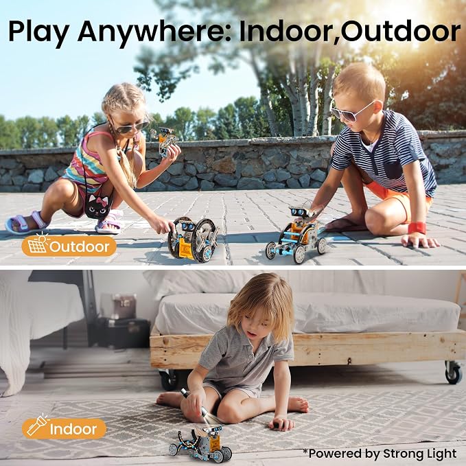 Bundle - 2 Items: Sillbird STEM 12-in-1 Solar Robot Building Toys & Remote & App-Controlled 5-in-1 Coding Robotics Technic Toy Set, Christmas STEM Gifts for Boys Age 8-12