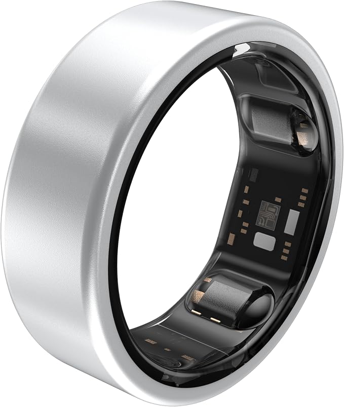 QALO Smart Ring – Size Before You Buy – No Subscription Fee – Titanium Fitness Tracker, Tracking for Sleep, Steps, HRV, Women’s Health, iOS & Android Compatible (Silver, Size 09)
