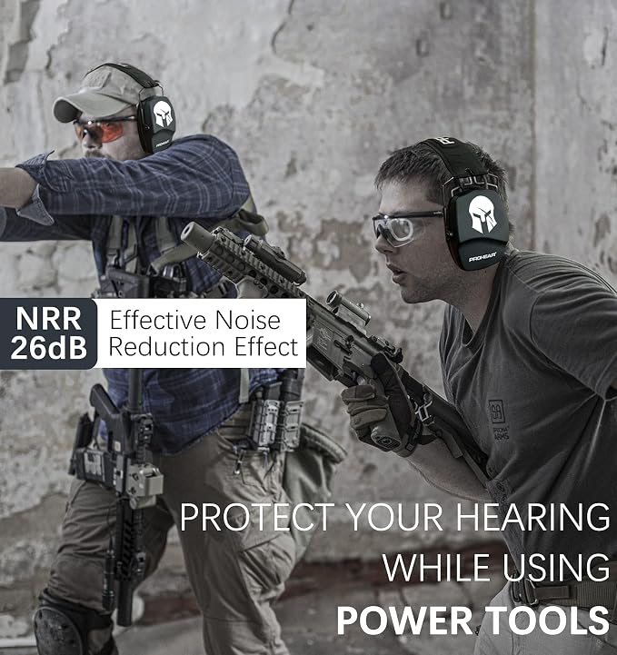 PROHEAR Ear Protection Safety Earmuffs for Shooting Noise Reduction Slim Hearing Protector