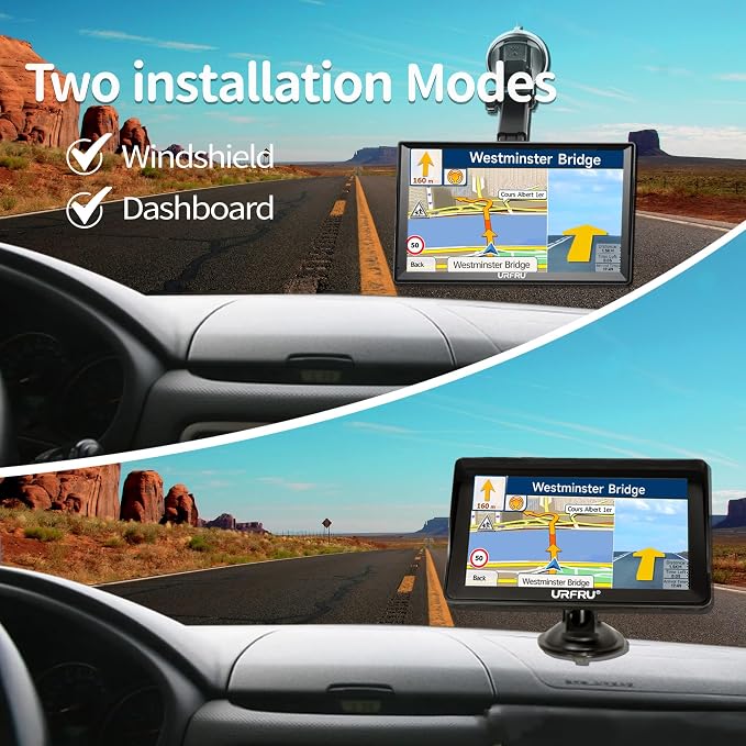 GPS Navigator for Car Truck RV Pickup, 9-inch with Hood No Network Required | 2026 Offline Map with Free Updates Lifetime, HD Touchscreen, Voice Guidance, Speed & Traffic Alerts, Custom Route by Car Size