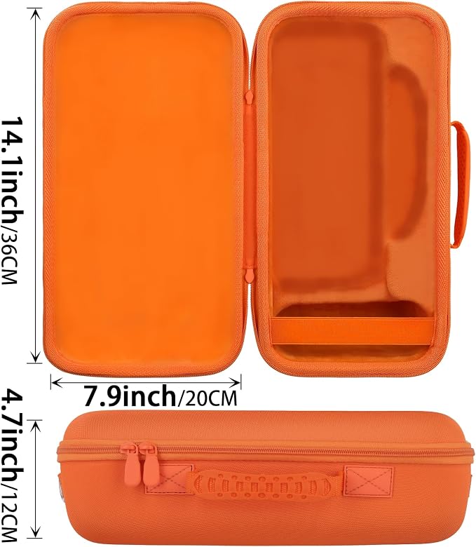 for Bose SoundLink Max Portable Speaker Hard Protective Case, Portable Travel Case Replacement with Shoulder Strap and Handle (Orange Case) - co2CREA