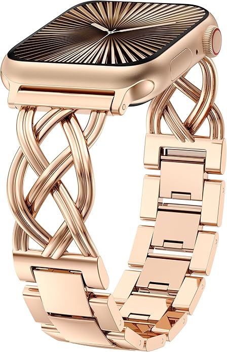 TOYOUTHS Dressy Bracelet Compatible with Apple Watch Bands 38/40/41/42/44/45/46/49mm Women, Celtic Stainless Steel Metal Fancy Nice Pretty Strap for iWatch Series 11 10 9 8 7 6 5 4 Ultra/SE 3 2 1