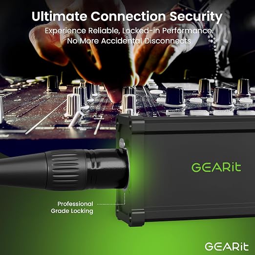 GEARit 4 Channel Snake (2ft Breakout Cable) 3Pin XLR/DMX/AES-EBU to Ethercon RJ45 Cat5/Cat6 Ethernet Extender for Live Stage, Sound, Lighting, Audio Recording Studio (1 Pair: 4 XLR Male/4 XLR Female)